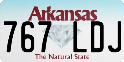 AR license plate 767LDJ
