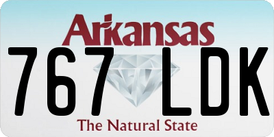 AR license plate 767LDK