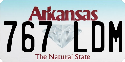 AR license plate 767LDM