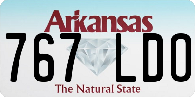 AR license plate 767LDO