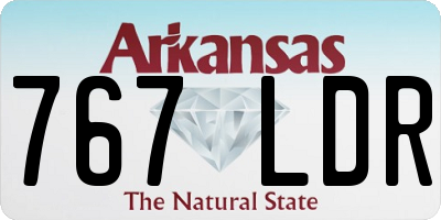 AR license plate 767LDR