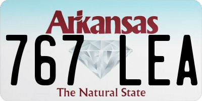 AR license plate 767LEA