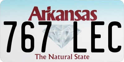 AR license plate 767LEC