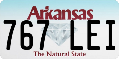AR license plate 767LEI