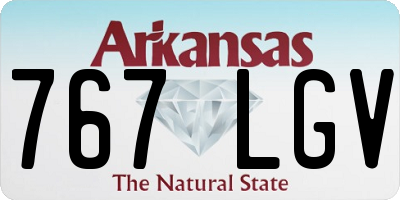 AR license plate 767LGV