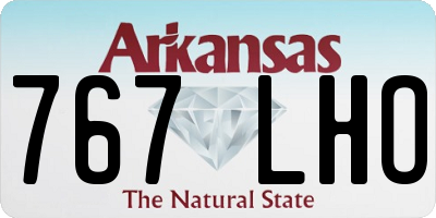 AR license plate 767LHO
