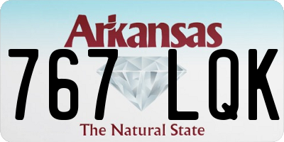 AR license plate 767LQK