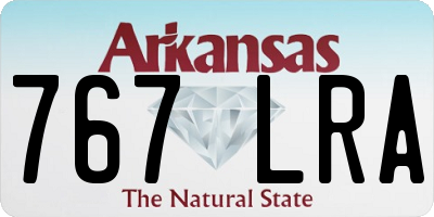 AR license plate 767LRA