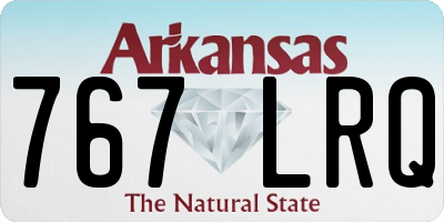 AR license plate 767LRQ
