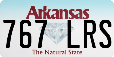 AR license plate 767LRS