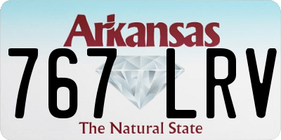 AR license plate 767LRV