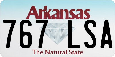 AR license plate 767LSA
