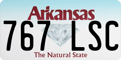 AR license plate 767LSC