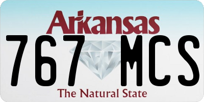 AR license plate 767MCS