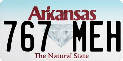 AR license plate 767MEH