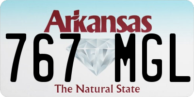 AR license plate 767MGL