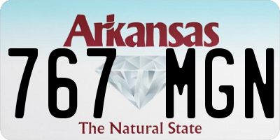 AR license plate 767MGN