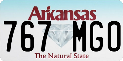 AR license plate 767MGO
