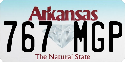 AR license plate 767MGP