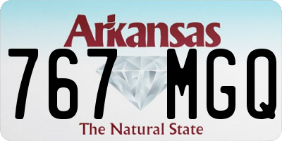 AR license plate 767MGQ