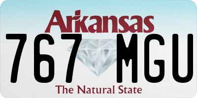 AR license plate 767MGU