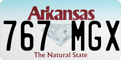 AR license plate 767MGX