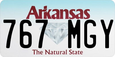 AR license plate 767MGY