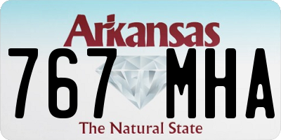 AR license plate 767MHA