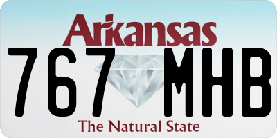 AR license plate 767MHB