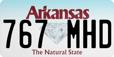 AR license plate 767MHD