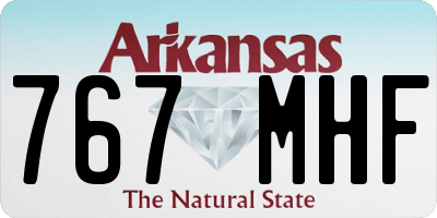 AR license plate 767MHF