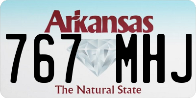AR license plate 767MHJ