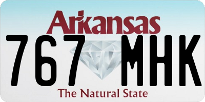 AR license plate 767MHK
