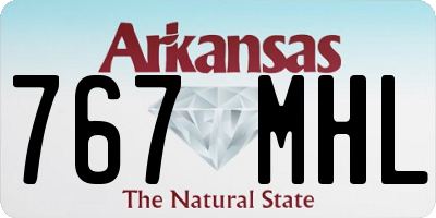 AR license plate 767MHL