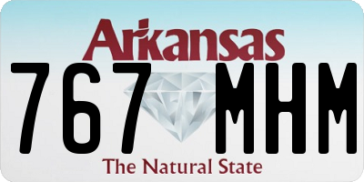 AR license plate 767MHM