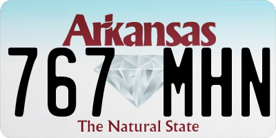 AR license plate 767MHN