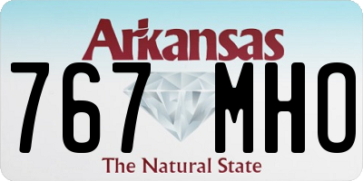 AR license plate 767MHO