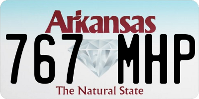 AR license plate 767MHP
