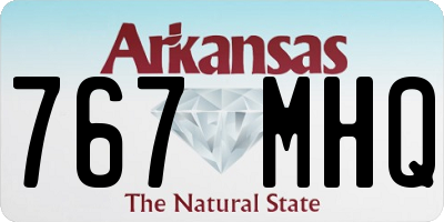 AR license plate 767MHQ