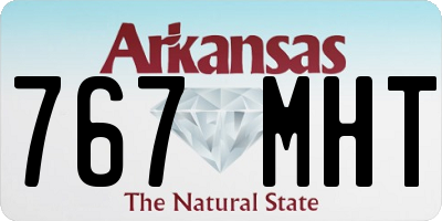 AR license plate 767MHT