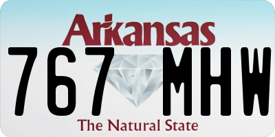 AR license plate 767MHW