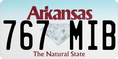 AR license plate 767MIB