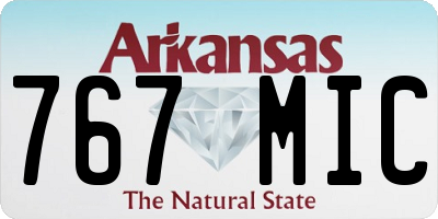 AR license plate 767MIC