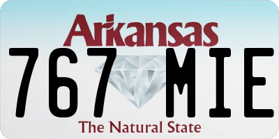 AR license plate 767MIE