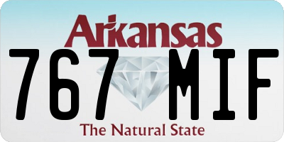 AR license plate 767MIF