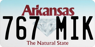 AR license plate 767MIK