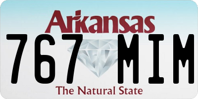 AR license plate 767MIM