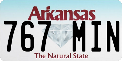 AR license plate 767MIN