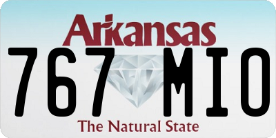 AR license plate 767MIO