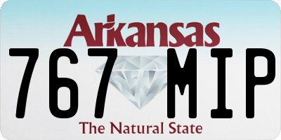AR license plate 767MIP